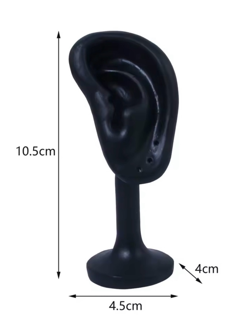 Black Training Ear Model for Headphone/Earphone Fitting